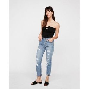 Express One Eleven Strapless Top